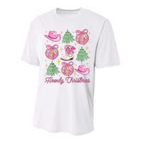 Howdy Christmas Coquette Bow Xmas Tree Western Country Performance Sprint T-Shirt