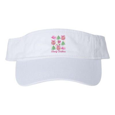 Howdy Christmas Coquette Bow Xmas Tree Western Country Valucap Bio-Washed Visor