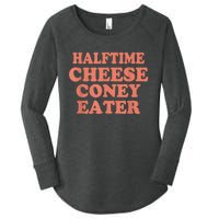 Halftime Cheese Coney Eater Women's Perfect Tri Tunic Long Sleeve Shirt