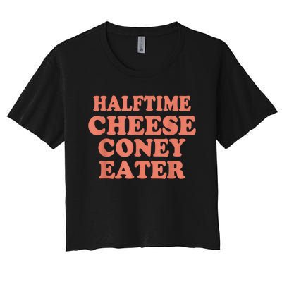 Halftime Cheese Coney Eater Women's Crop Top Tee