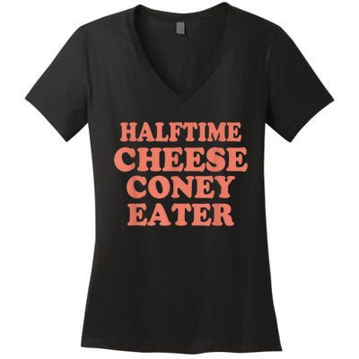 Halftime Cheese Coney Eater Women's V-Neck T-Shirt