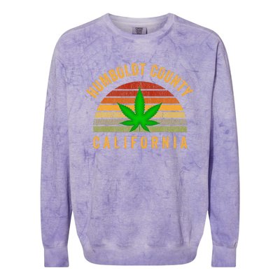 Humboldt County California Hemp Farmer Grower Weed Marijuana Colorblast Crewneck Sweatshirt