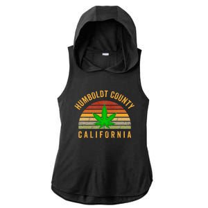 Humboldt County California Hemp Farmer Grower Weed Marijuana Ladies PosiCharge Tri-Blend Wicking Draft Hoodie Tank