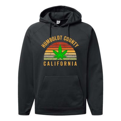 Humboldt County California Hemp Farmer Grower Weed Marijuana Performance Fleece Hoodie