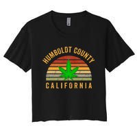 Humboldt County California Hemp Farmer Grower Weed Marijuana Women's Crop Top Tee