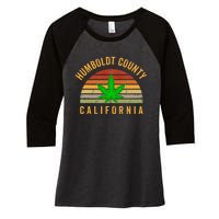 Humboldt County California Hemp Farmer Grower Weed Marijuana Women's Tri-Blend 3/4-Sleeve Raglan Shirt