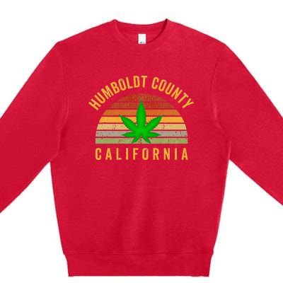 Humboldt County California Hemp Farmer Grower Weed Marijuana Premium Crewneck Sweatshirt