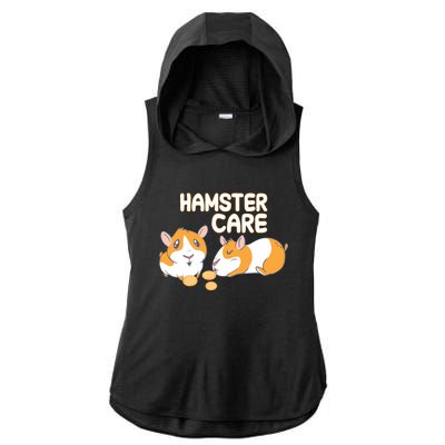 Hamster Care Cool Gift Ladies PosiCharge Tri-Blend Wicking Draft Hoodie Tank