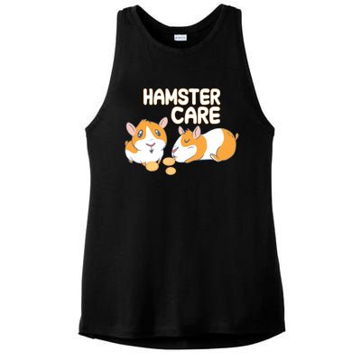 Hamster Care Cool Gift Ladies PosiCharge Tri-Blend Wicking Tank