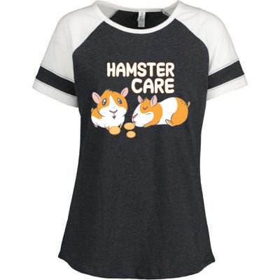 Hamster Care Cool Gift Enza Ladies Jersey Colorblock Tee