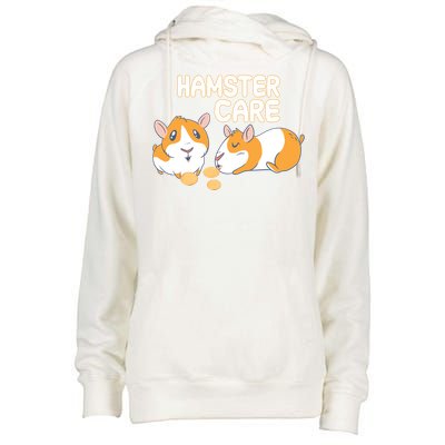 Hamster Care Cool Gift Womens Funnel Neck Pullover Hood