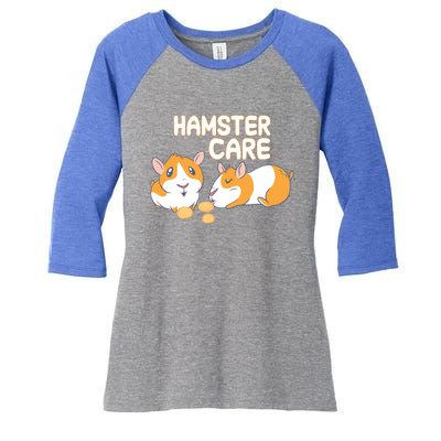 Hamster Care Cool Gift Women's Tri-Blend 3/4-Sleeve Raglan Shirt