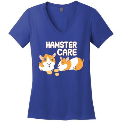 Hamster Care Cool Gift Women's V-Neck T-Shirt