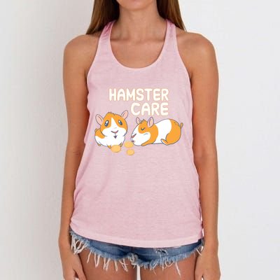 Hamster Care Cool Gift Women's Knotted Racerback Tank