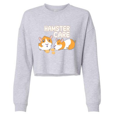 Hamster Care Cool Gift Cropped Pullover Crew