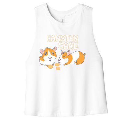 Hamster Care Cool Gift Women's Racerback Cropped Tank