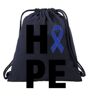 Hope Colon Cancer Awareness Month Drawstring Bag