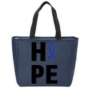 Hope Colon Cancer Awareness Month Zip Tote Bag