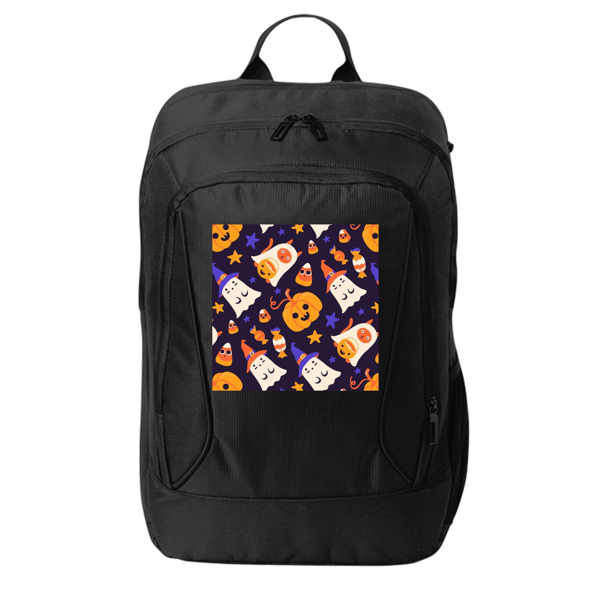 Halloween Cartoon Characters City Backpack
