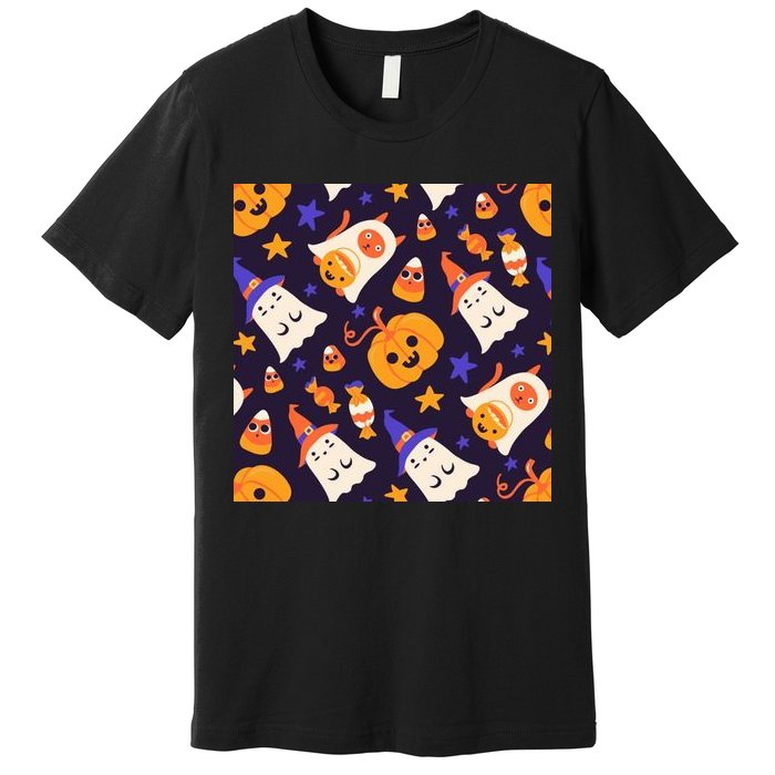 Halloween Cartoon Characters Premium T-Shirt