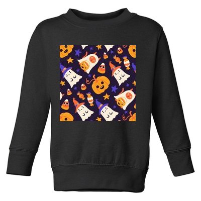 Halloween Cartoon Characters Toddler Sweatshirt