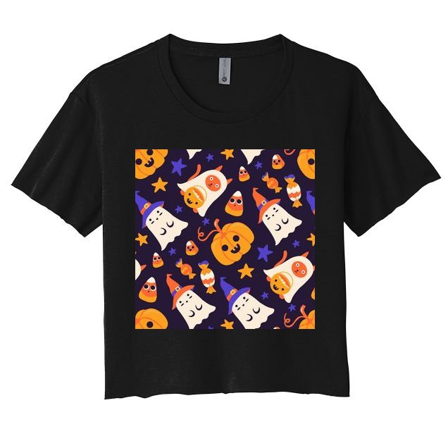 Halloween Cartoon Characters Crop Top