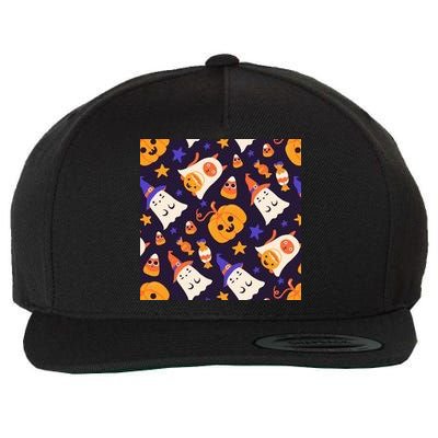 Halloween Cartoon Characters Wool Snapback Cap