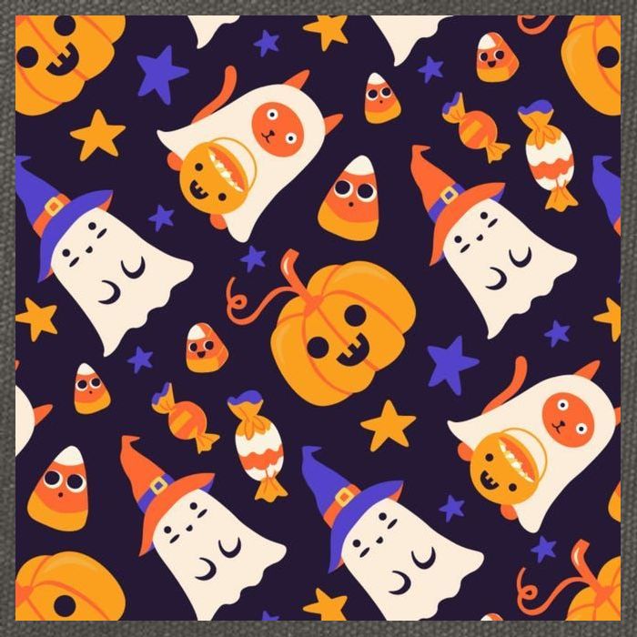 Halloween Cartoon Characters Cotton Canvas Backpack