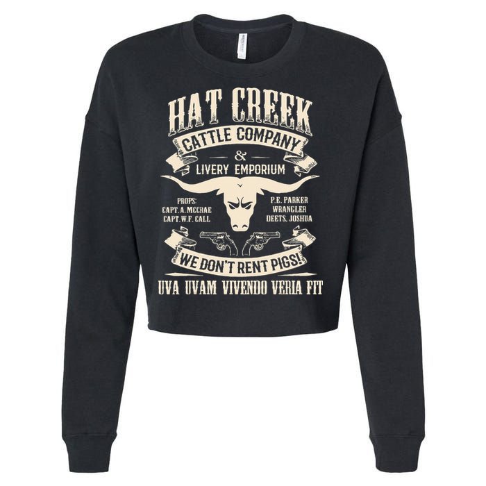 Hat Creek Cattle Company Funny Cropped Pullover Crew
