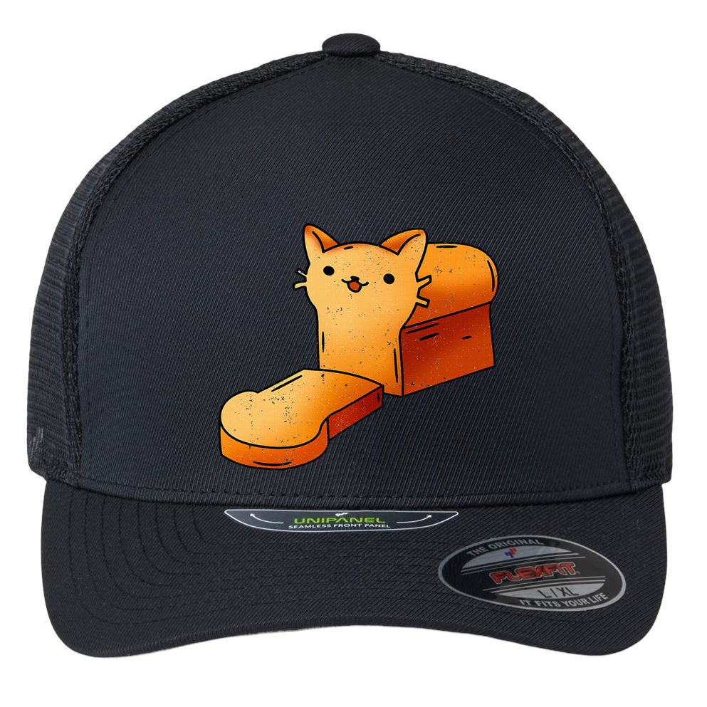 Halloween Costume Cat Loaf Lazy Funny Bread Kitten Kitty Flexfit Unipanel Trucker Cap