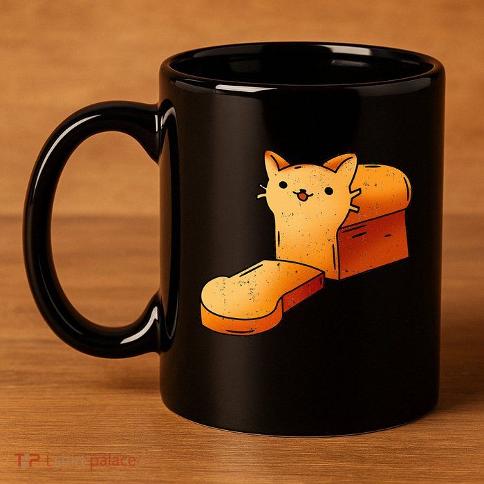 Halloween Costume Cat Loaf Lazy Funny Bread Kitten Kitty 11oz C Handle Ceramic Mug
