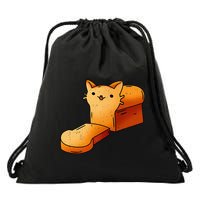 Halloween Costume Cat Loaf Lazy Funny Bread Kitten Kitty Drawstring Bag