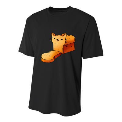 Halloween Costume Cat Loaf Lazy Funny Bread Kitten Kitty Youth Performance Sprint T-Shirt