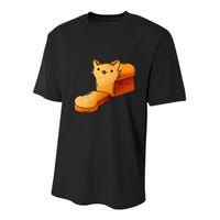 Halloween Costume Cat Loaf Lazy Funny Bread Kitten Kitty Youth Performance Sprint T-Shirt