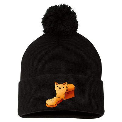 Halloween Costume Cat Loaf Lazy Funny Bread Kitten Kitty Pom Pom 12in Knit Beanie