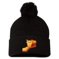 Halloween Costume Cat Loaf Lazy Funny Bread Kitten Kitty Pom Pom 12in Knit Beanie