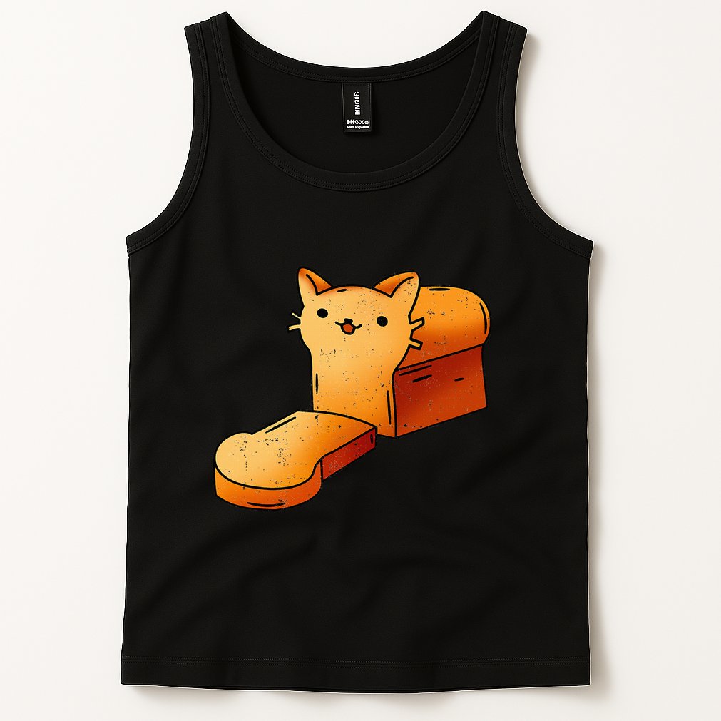 Halloween Costume Cat Loaf Lazy Funny Bread Kitten Kitty Tank Top