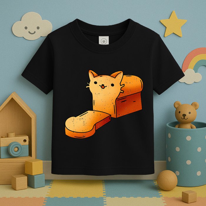 Halloween Costume Cat Loaf Lazy Funny Bread Kitten Kitty Toddler T-Shirt