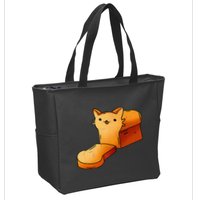 Halloween Costume Cat Loaf Lazy Funny Bread Kitten Kitty Zip Tote Bag