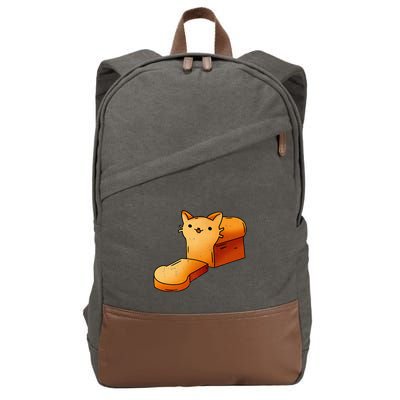 Halloween Costume Cat Loaf Lazy Funny Bread Kitten Kitty Cotton Canvas Backpack