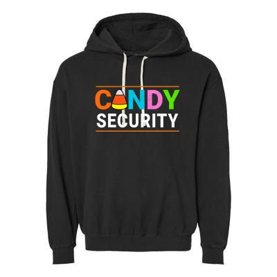 Halloween Candy Corn Candy Security Funny Halloween Garment-Dyed Fleece Hoodie