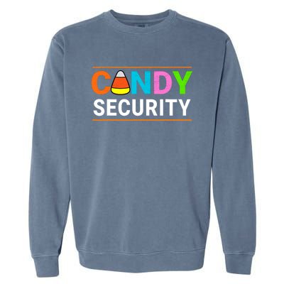 Halloween Candy Corn Candy Security Funny Halloween Garment-Dyed Sweatshirt