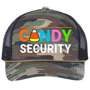 Halloween Candy Corn Candy Security Funny Halloween Retro Rope Trucker Hat Cap