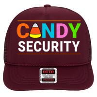 Halloween Candy Corn Candy Security Funny Halloween High Crown Mesh Back Trucker Hat