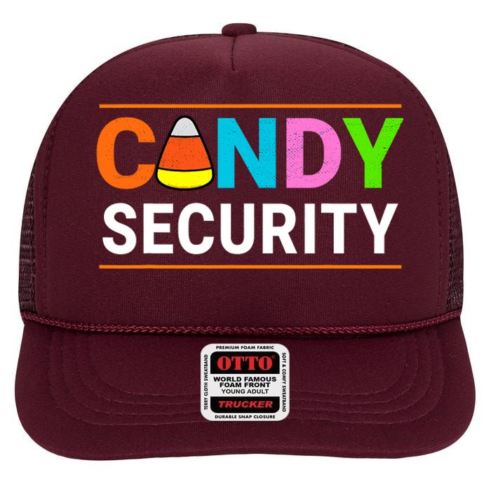 Halloween Candy Corn Candy Security Funny Halloween High Crown Mesh Back Trucker Hat