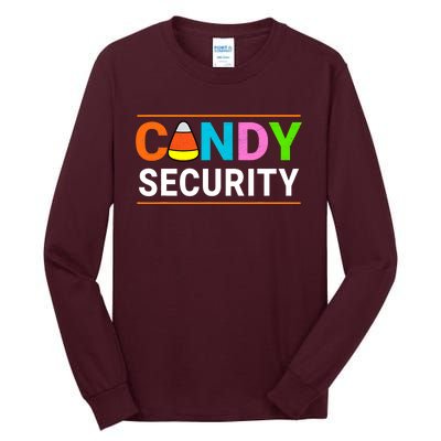 Halloween Candy Corn Candy Security Funny Halloween Tall Long Sleeve T-Shirt