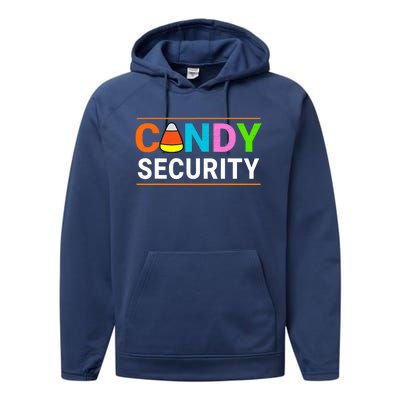 Halloween Candy Corn Candy Security Funny Halloween Performance Fleece Hoodie