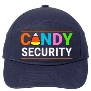 Halloween Candy Corn Candy Security Funny Halloween 7-Panel Snapback Hat