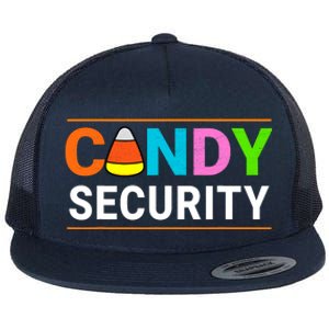 Halloween Candy Corn Candy Security Funny Halloween Flat Bill Trucker Hat