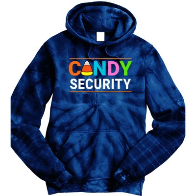 Halloween Candy Corn Candy Security Funny Halloween Tie Dye Hoodie